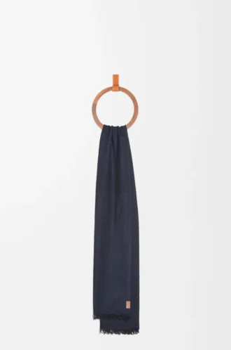 Sciarpa in cashmere blu navy