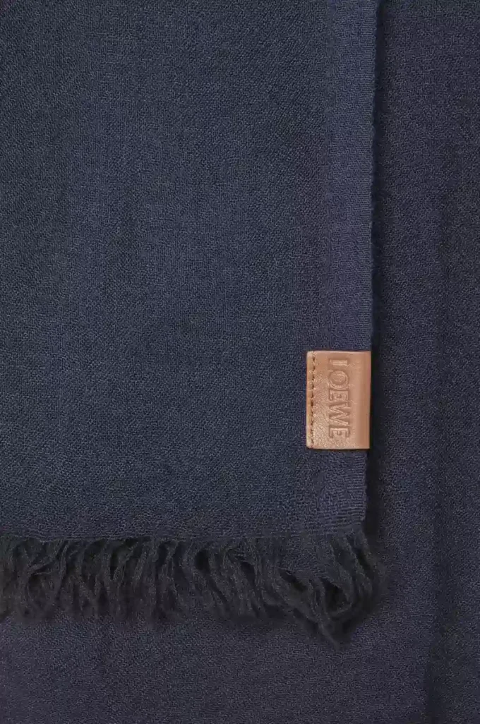 Sciarpa in cashmere blu navy