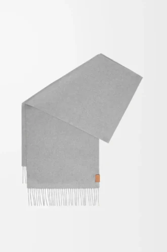 Sciarpa in cashmere grigio chiaro