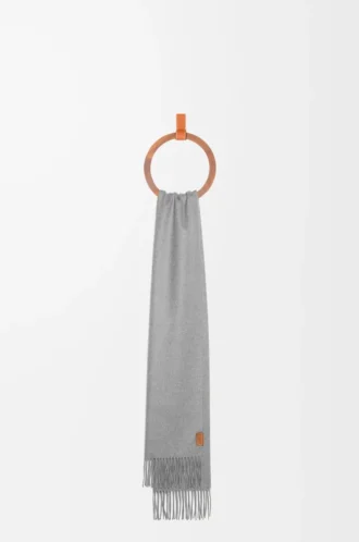 Sciarpa in cashmere grigio chiaro