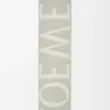 Sciarpa in lana e cashmere beige chiaro/verde chiaro