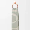 Sciarpa in lana e cashmere beige chiaro/verde chiaro
