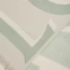 Sciarpa in lana e cashmere beige chiaro/verde chiaro