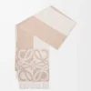 Sciarpa in lana e cashmere Beige/Ecru