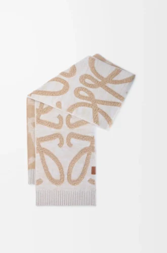 Sciarpa in lana e cashmere Beige Melange Sciarpa in lana e cashmere Beige Melange