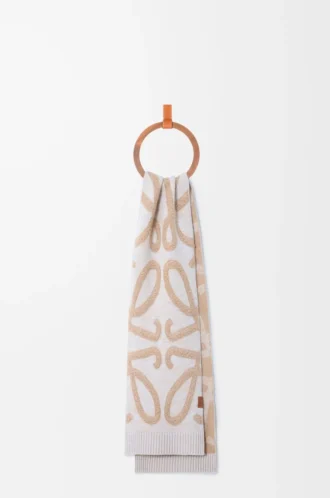 Sciarpa in lana e cashmere Beige Melange Sciarpa in lana e cashmere Beige Melange