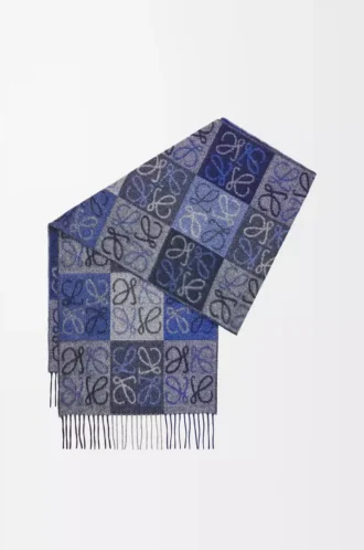 Sciarpa in lana e cashmere Blu