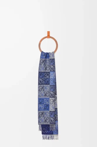 Sciarpa in lana e cashmere Blu