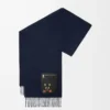 Sciarpa in lana e cashmere Blu navy scuro