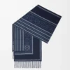Sciarpa in lana e cashmere Blu navy scuro