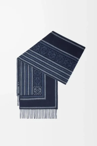 Sciarpa in lana e cashmere Blu navy scuro Sciarpa in lana e cashmere Blu navy scuro
