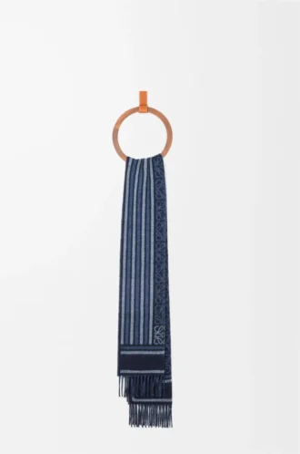 Sciarpa in lana e cashmere Blu navy scuro Sciarpa in lana e cashmere Blu navy scuro