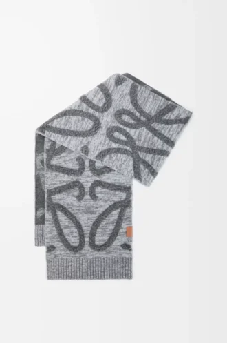 Sciarpa in lana e cashmere Grigio melange Sciarpa in lana e cashmere Grigio melange