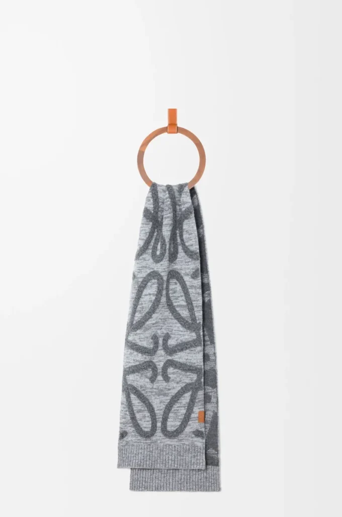 Sciarpa in lana e cashmere Grigio melange