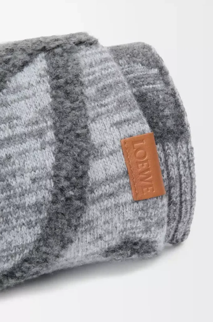 Sciarpa in lana e cashmere Grigio melange