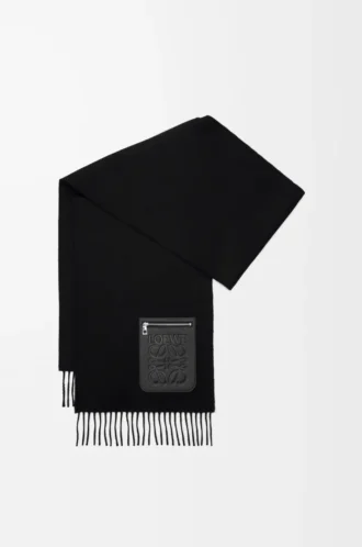 Sciarpa in lana e cashmere Nero