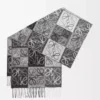 Sciarpa in lana e cashmere Nero/Bianco