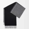 Sciarpa in lana e cashmere Nero/Grigio
