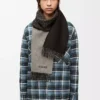 Sciarpa in lana e cashmere Nero/Grigio