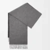 Sciarpa in lana e cashmere Nero/Grigio