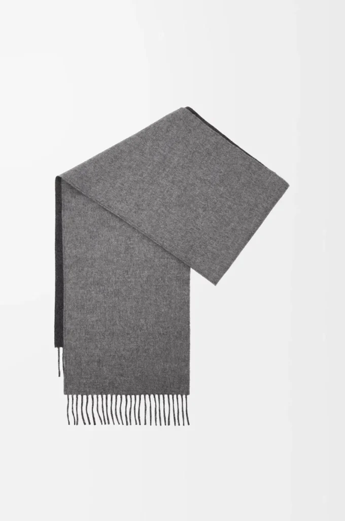 Sciarpa in lana e cashmere Nero/Grigio