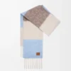 Sciarpa in misto alpaca e lana Azzurro/Sabbia/Marrone