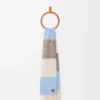 Sciarpa in misto alpaca e lana Azzurro/Sabbia/Marrone