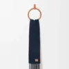 Sciarpa in misto alpaca e lana Blu navy/Sabbia