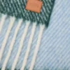 Sciarpa in misto alpaca e lana blu/verde