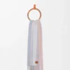 Sciarpa in misto alpaca e lana Light Blue/Pink/Sandstone
