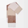 Sciarpa in misto alpaca e lana Moka/Beige