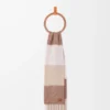 Sciarpa in misto alpaca e lana Moka/Beige