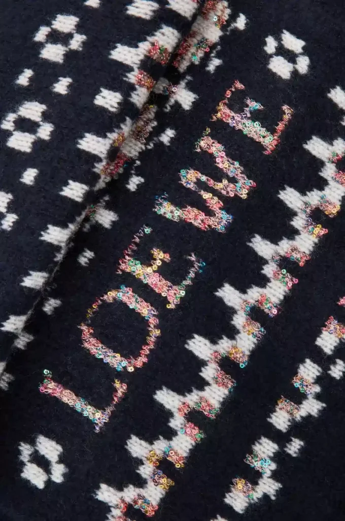 Sciarpa in misto lana Blu navy/Multicolore