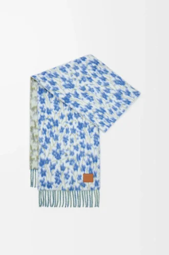 Sciarpa in misto lana e alpaca Blu/Multicolore