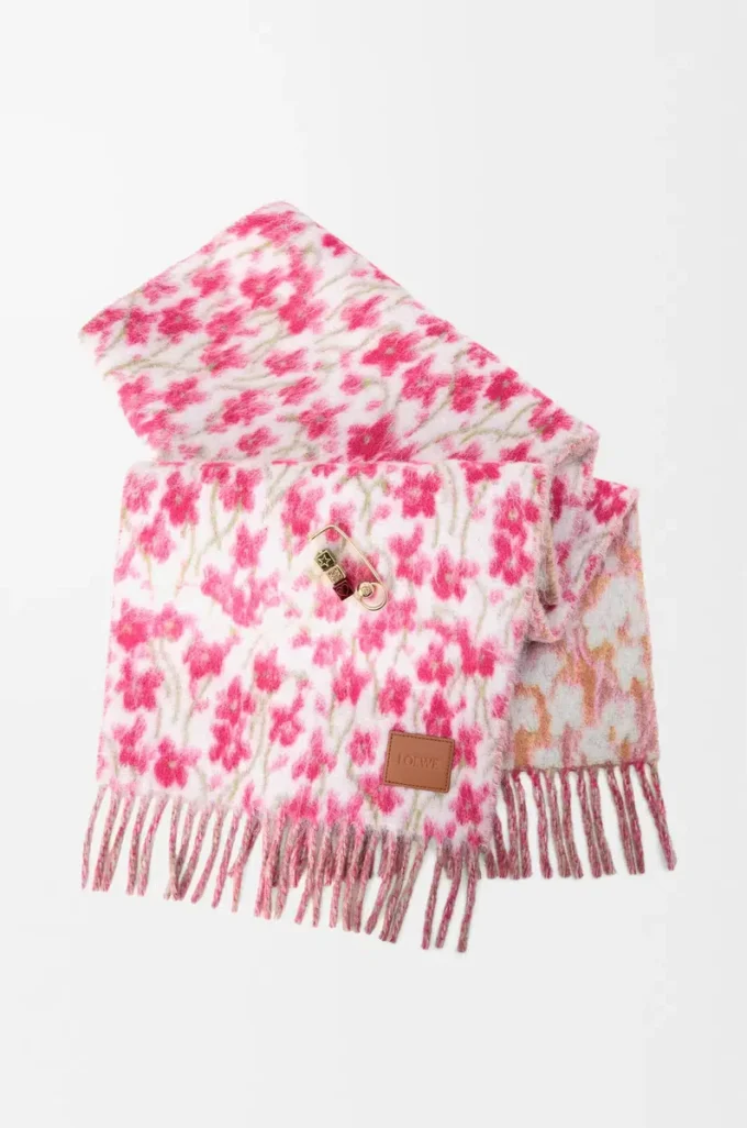 Sciarpa in misto lana e alpaca Rosa/Multicolore