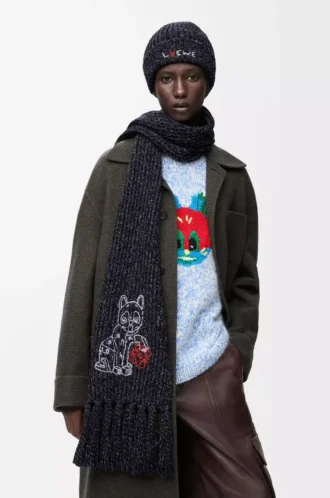 Berretto in misto lana, seta e alpaca Melange nero