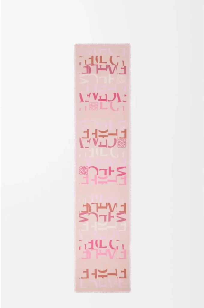 Sciarpa in misto lana, seta e cashmere Rosa multicolore