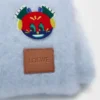 Sciarpa in misto mohair e lana Azzurro
