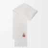 Sciarpa in misto mohair e lana Bianco