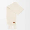 Sciarpa in misto mohair e lana Bianco