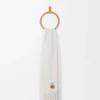 Sciarpa in misto mohair e lana Bianco