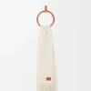 Sciarpa in misto mohair e lana Bianco