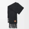 Sciarpa in misto mohair e lana Nero