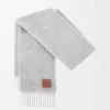 Sciarpa in mohair e lana Grigio chiaro