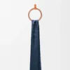 Sciarpa in seta e lana Blu navy