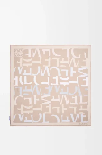 Sciarpa in seta Light Beige/Beige