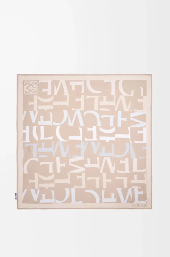 Sciarpa in seta Light Beige/Beige