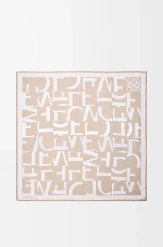Sciarpa in seta Light Beige/Beige
