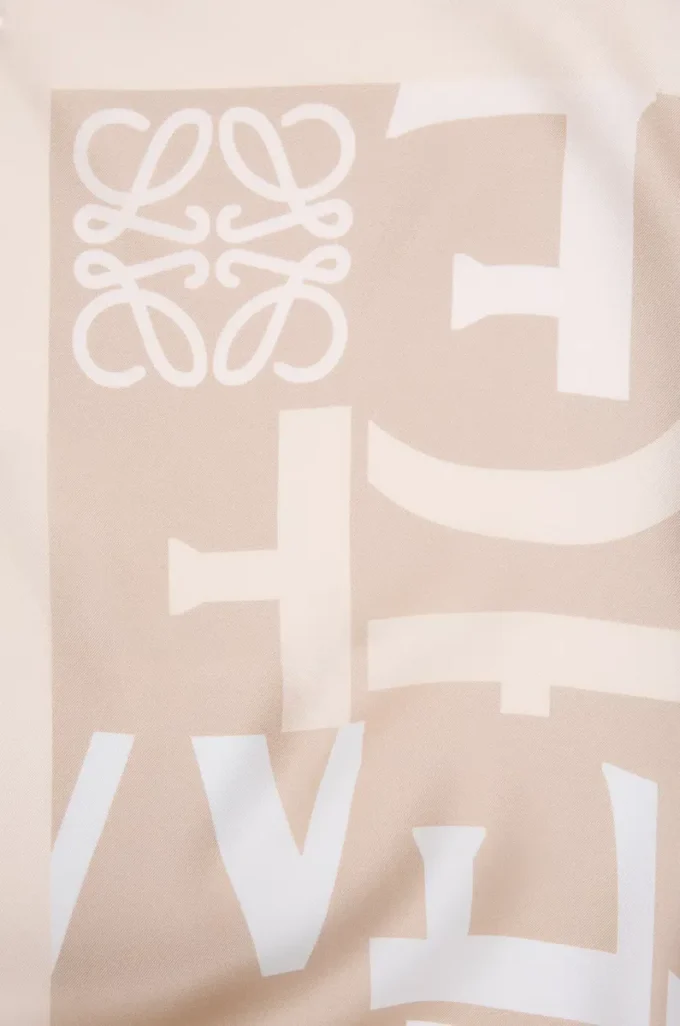 Sciarpa in seta Light Beige/Beige