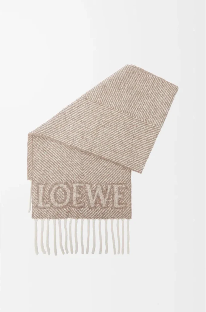 Sciarpa LOEWE in misto alpaca e lana Beige/Ecru Sciarpa LOEWE in misto alpaca e lana Beige/Ecru
